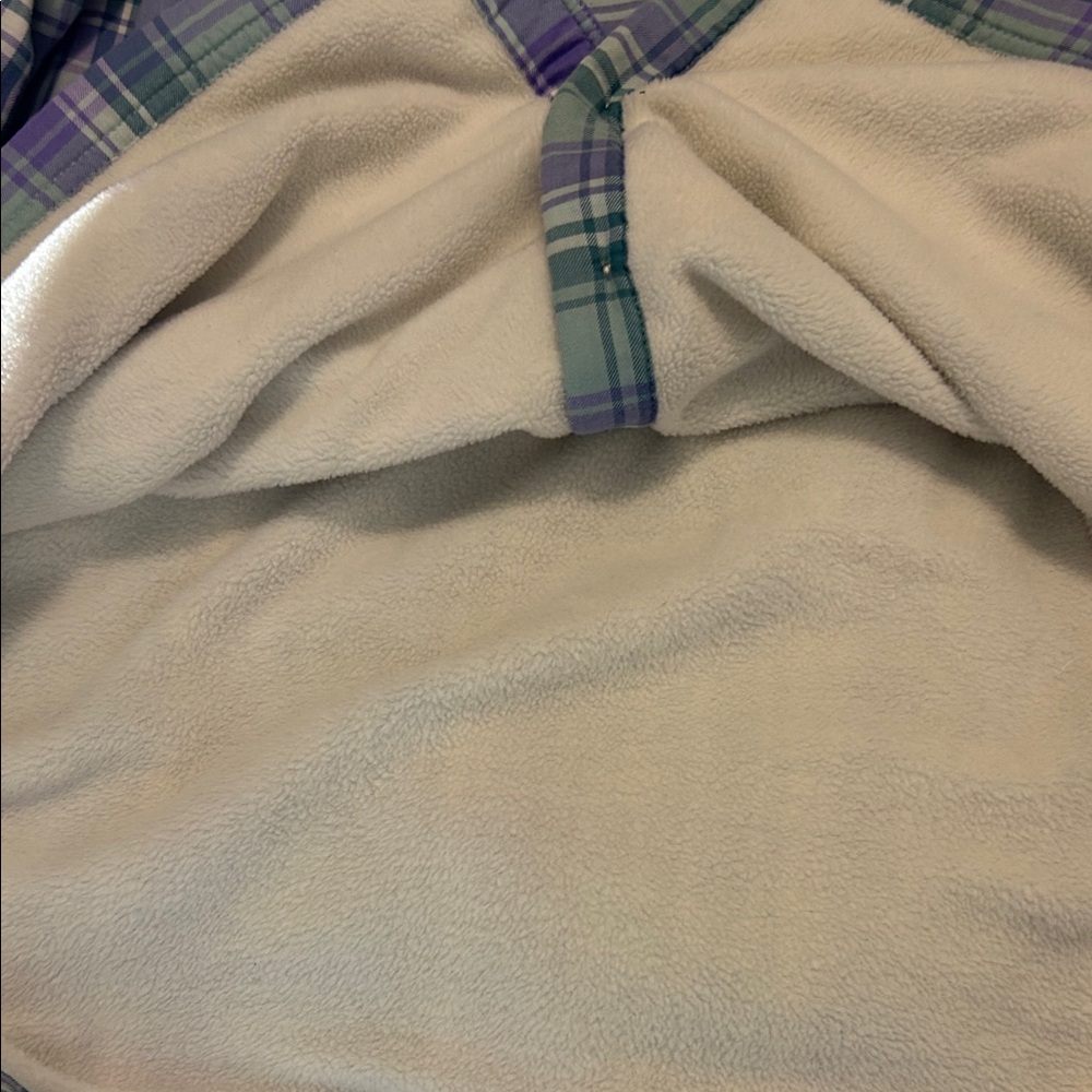 L.L. Bean Women's Fleece-Lined Flannel Plaid Shirt Jacket Size Large - Picture 9 of 14